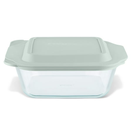 Pyrex® Deep 8" Square Glass Baking Dish with Sage Green Lid