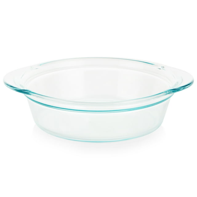"Pyrex Deep 9.5"" Round Glass Bakeware Dish for Baking and Serving