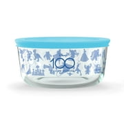 Pyrex Disney 100 Year Anniversary 4-Cup Round Glass Storage Container with Airtight Lid, 2-Piece
