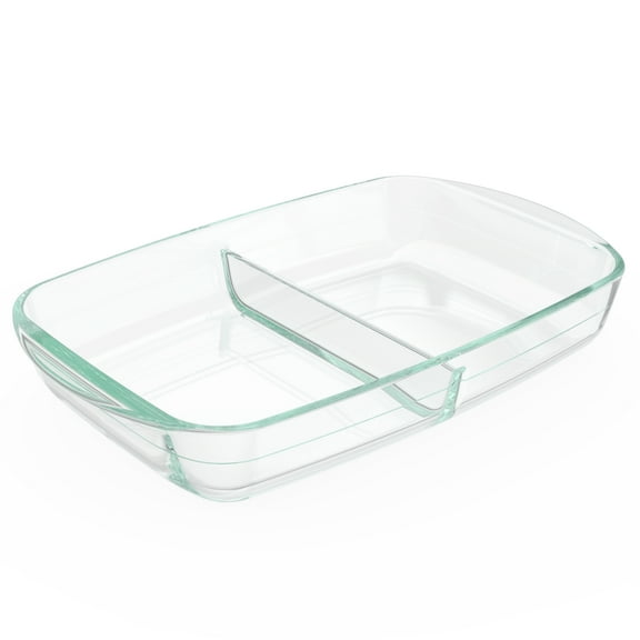 Pyrex Divided Glass Baking Dish, 8 x 12"