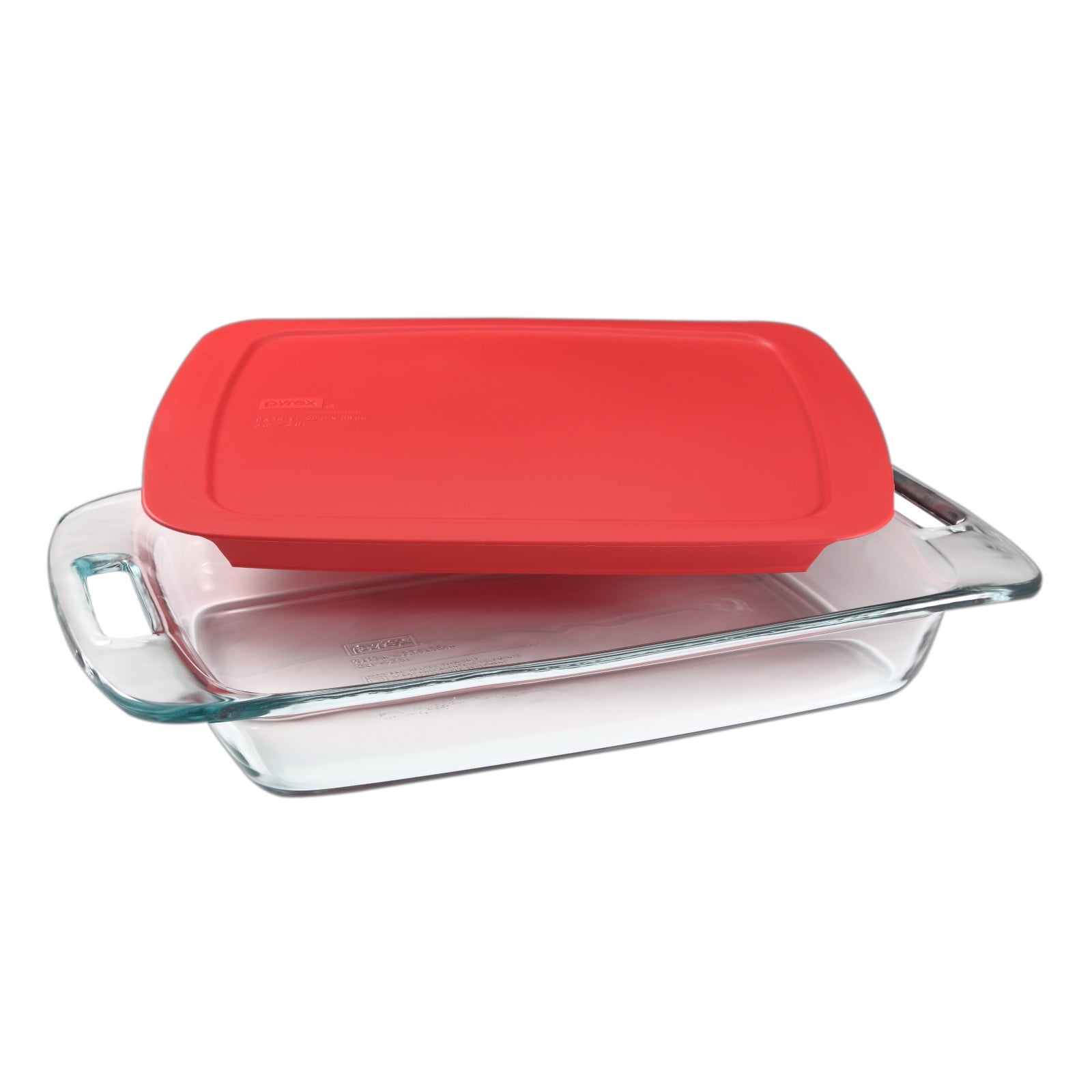 Pyrex Easy Grab Glass Baking Dish with Red Lid, 3-Quart - Walmart.com
