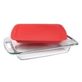 thumbnail image 1 of Pyrex Easy Grab Glass Baking Dish with Red Lid, 3-Quart, 1 of 12