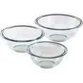 thumbnail image 1 of Glass mixing bowl set, preheated oven, dishwasher, freezer, and microwave safe for preparation, baking, and cooking, 1 of 6