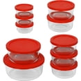 thumbnail image 1 of Pyrex Food Storage Glass Bakeware with Red Lids, 20 Piece, 1 of 5