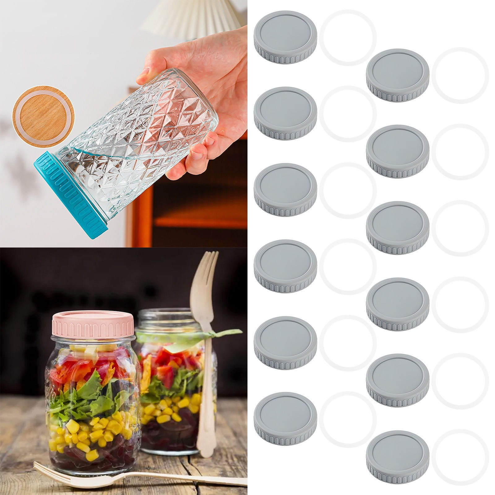 Pyrex Food Storage Plastic Replacement Lid Set(12 pcs