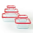 thumbnail image 1 of Pyrex Freshlock 10-piece Glass Storage Set, 1 of 8