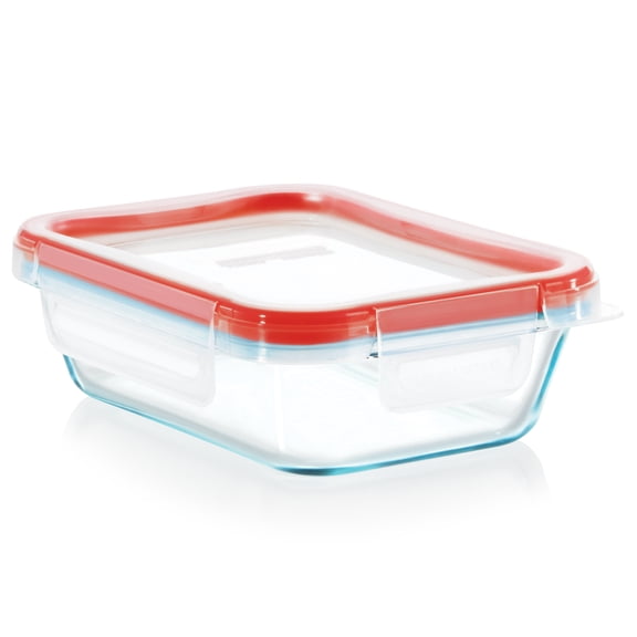 Pyrex FreshLock 2cup Rectangle Glass Food Storage Container with Lid, Designed to Help with Food Storage and Everyday Organization