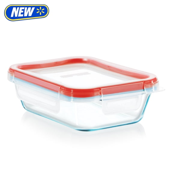 Pyrex FreshLock 2cup Rectangle Glass Food Storage Container with Lid, Designed to Help with Food Storage and Everyday Organization