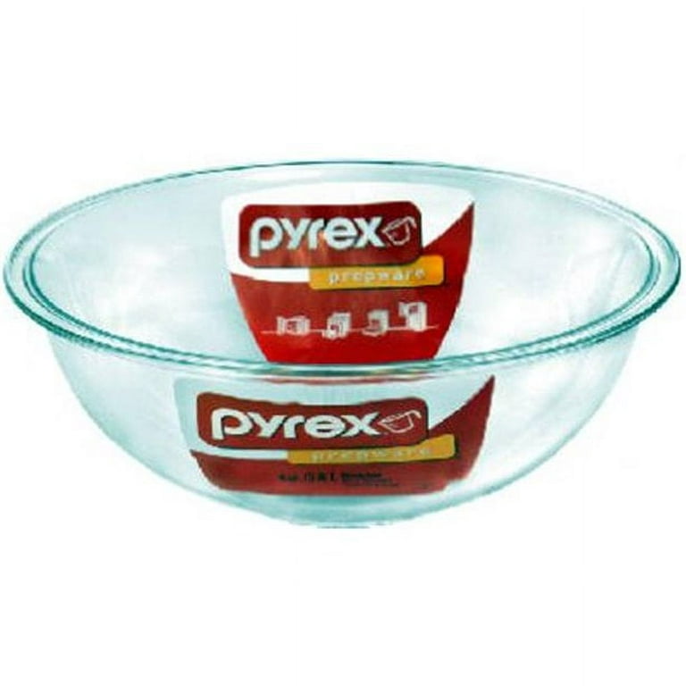 Pyrex Smart Essentials Glass Mixing Bowl - Clear/Red, 4 qt - Pay