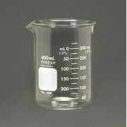 Pyrex  Glass Griffin Beaker, Low Form, Measuring, 400 mL