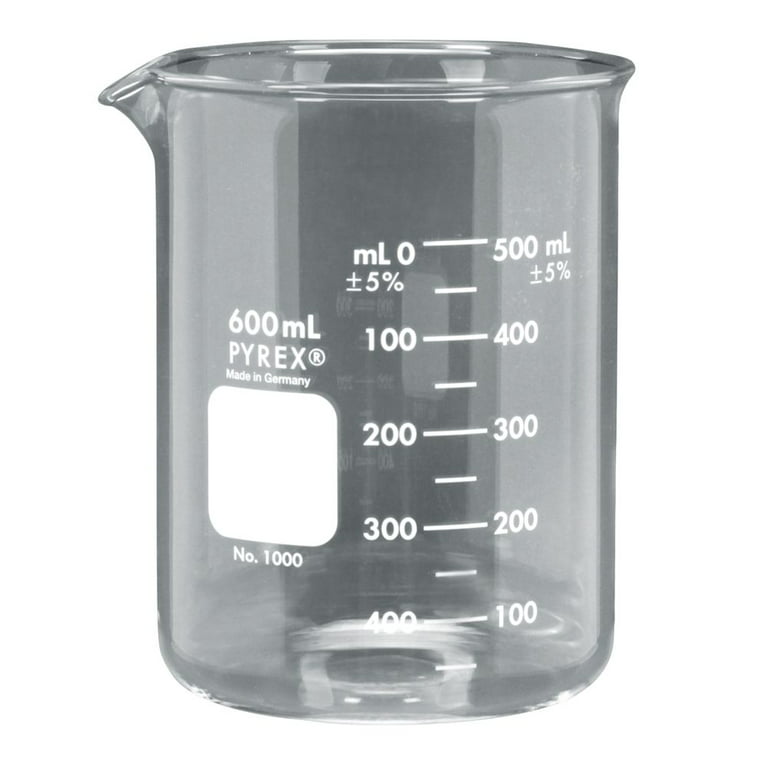 Pyrex Glass Griffin Beaker, Low Form, Measuring, 600 Ml - Walmart