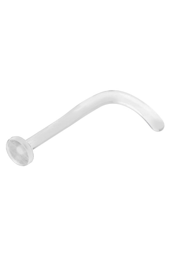 Pyrex Glass Nose Retainer Screw Stud Ring L Shape Body Jewelry