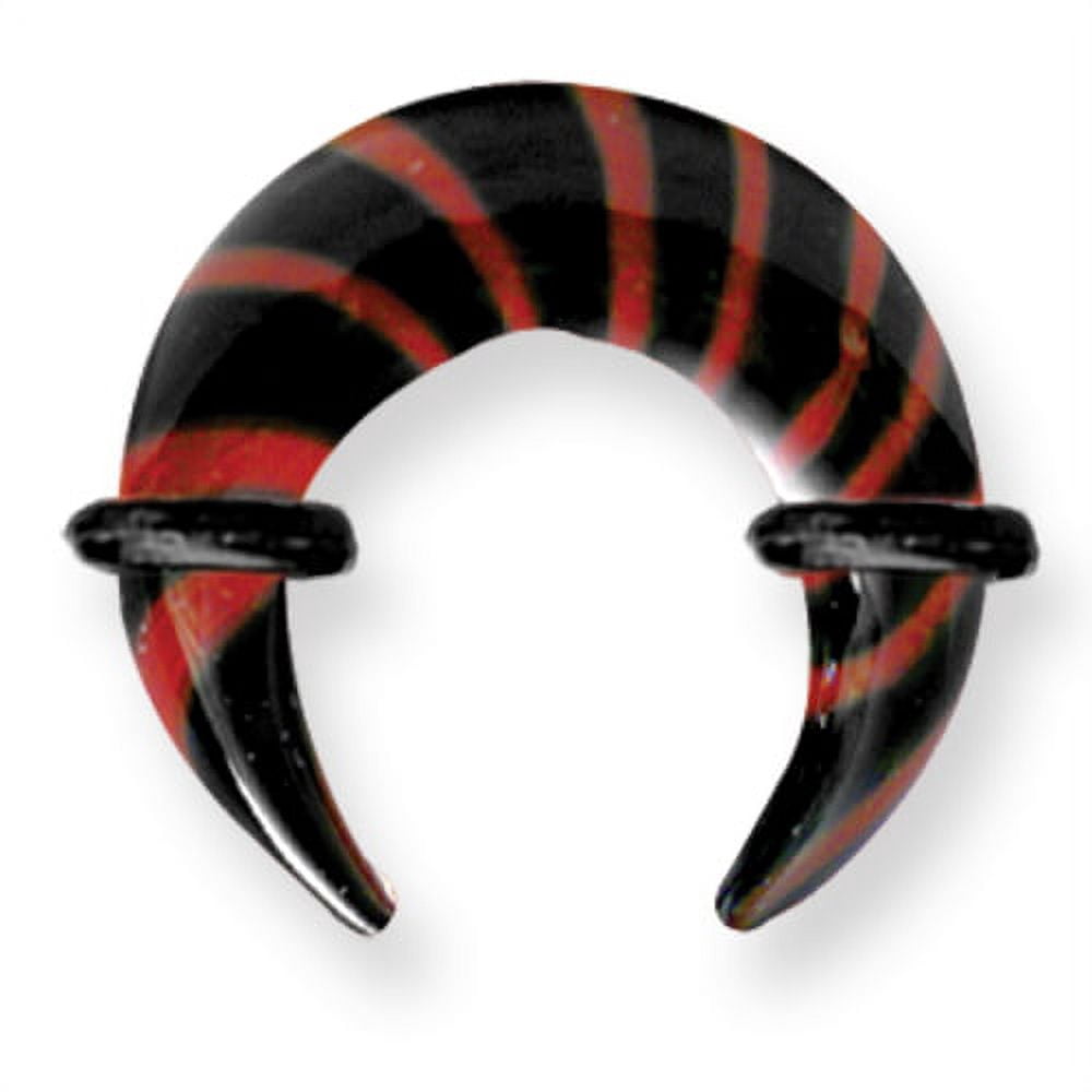 Pyrex Glass Pinchers Ribbon Colors 2G (6.5mm) 1/2 (13mm) Dia w 2 black