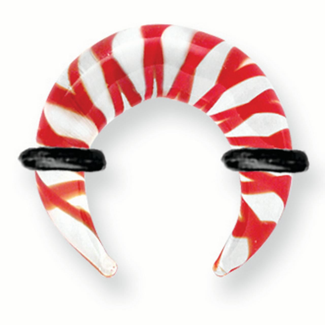 Pyrex Glass Pinchers Ribbon Colors 2G (6.5mm) 1/2 (13mm) Dia w 2 black