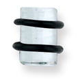 thumbnail image 1 of Pyrex Glass Plugs Solid Colors 0G (8.2mm) 1/2 (13mm) Long w 2 black o-r, 1 of 1