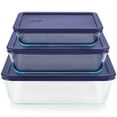 thumbnail image 1 of Pyrex Glass Rectangle Storage Set, 6 Piece, 1 of 5