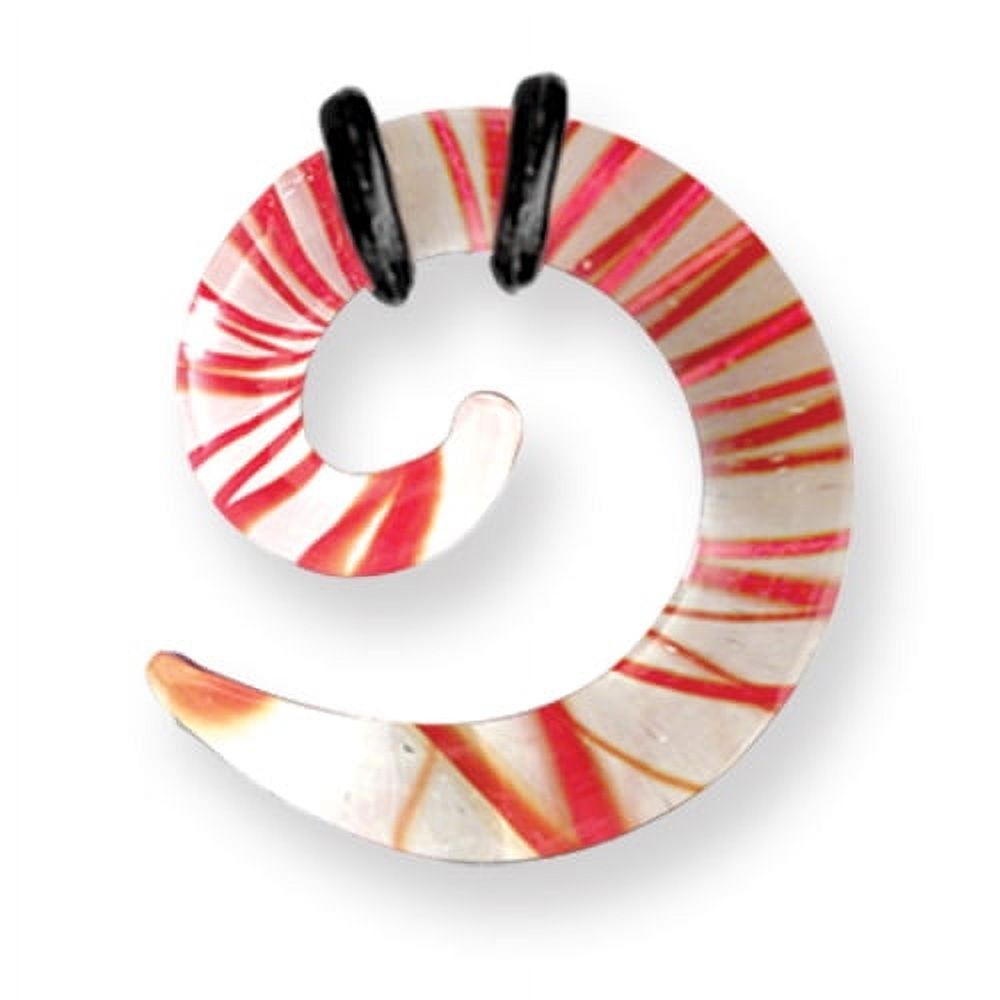 Pyrex Glass Spirals Ribbon Colors 8G (3.2mm) 1/2 (13mm) Dia w 2 black o