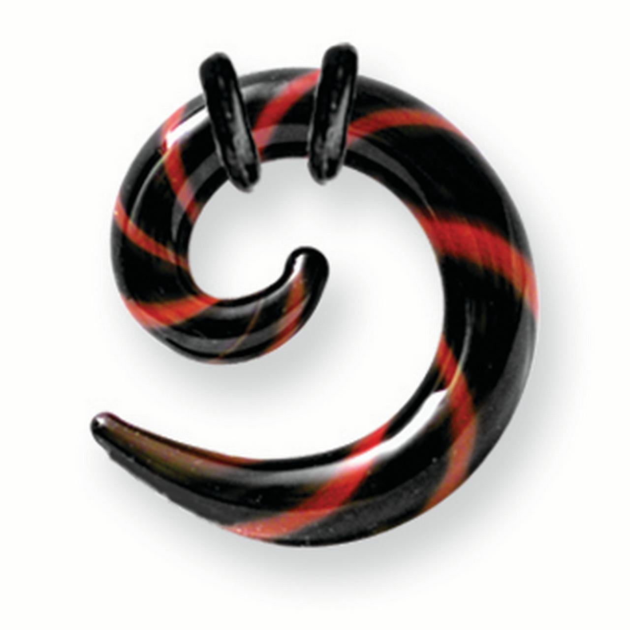 Pyrex Glass Spirals Ribbon Colors 8G (3.2mm) 1/2 (13mm) Dia w 2 black o