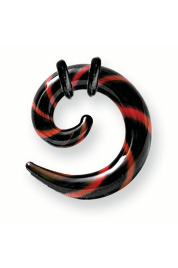 Pyrex Glass Spirals Ribbon Colors 8G (3.2mm) 1/2 (13mm) Dia w 2 black o