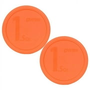 Pyrex Replacement Lid 323-PC Orange Plastic Round Cover (2-Pack) for Pyrex 323 1.5-Qt Bowl (Sold Separately)