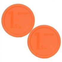 Pyrex Lid 323-PC 1.5 qt/1.4 L Circle - Orange - 2 Pack