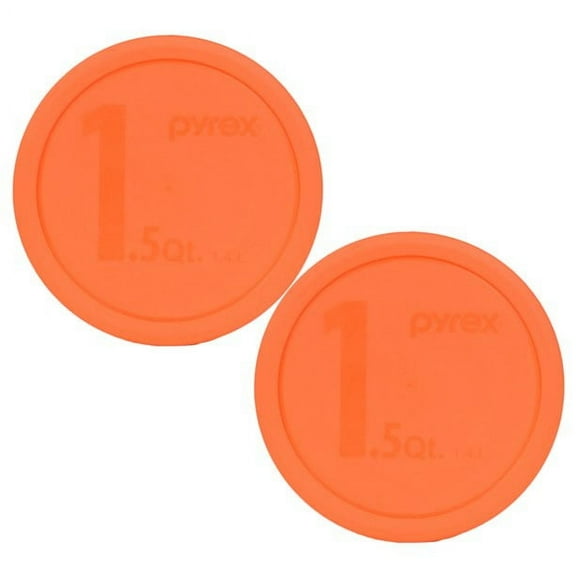 Pyrex Lid 323-PC 1.5 qt/1.4 L Circle - Orange - 2 Pack
