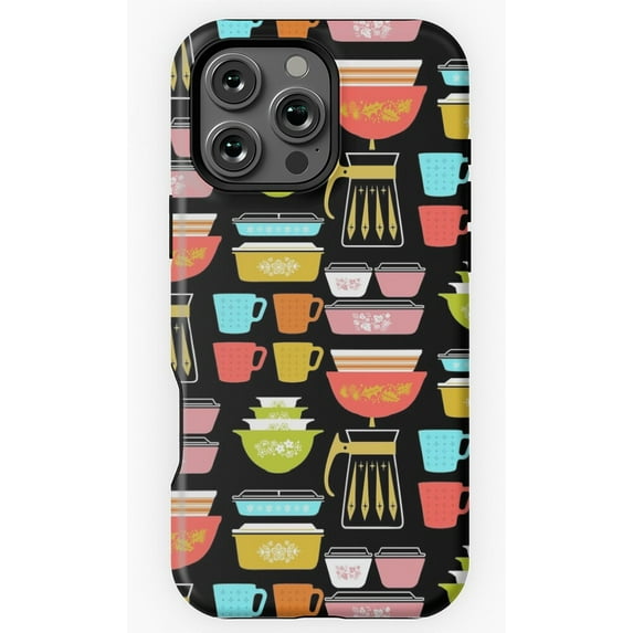 Pyrex Pretties Vintage Glass Phone Case for iPhone 16 15 14 13 12 11 Pro Max