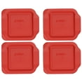 thumbnail image 1 of Pyrex Replacement Lid 222-PC 2-Qt Red Plastic Square Cover (4-Pack) for Pyrex 222 Dish (Sold Separately), 1 of 2