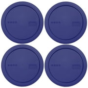 Pyrex Replacement Lid 322-PC 1-Qt Blue Plastic Round Cover 4-Pack for Pyrex 322 Mixing Bowl (Sold Separately)