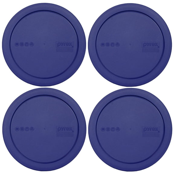 Pyrex Replacement Lid 322-PC 1-Qt Blue Plastic Round Cover 4-Pack for Pyrex 322 Mixing Bowl (Sold Separately)