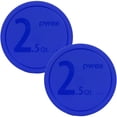 thumbnail image 1 of Pyrex Replacement Lid 325-PC Blue Plastic Round Cover (2-Pack) for Pyrex 325 2.5-Qt Bowl (Sold Separately), 1 of 2