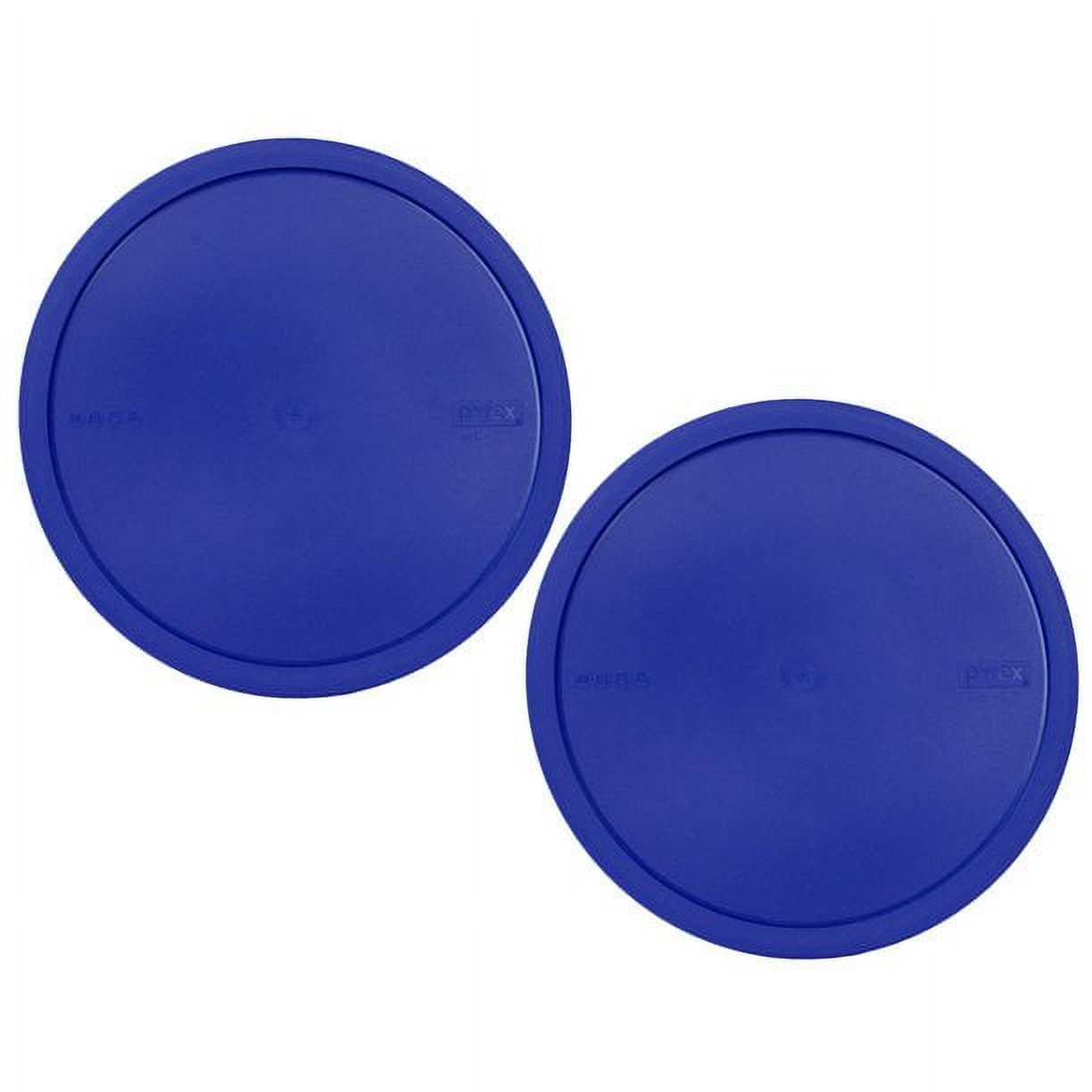 Pyrex Replacement Lid 326PC 4Qt Blue Plastic Round Cover 2Pack for