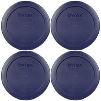 Pyrex Replacement Lid 7200-PC Blue Round Plastic Cover (4-Pack) for Pyrex 7200 2-Cup Bowl (Sold Separately)