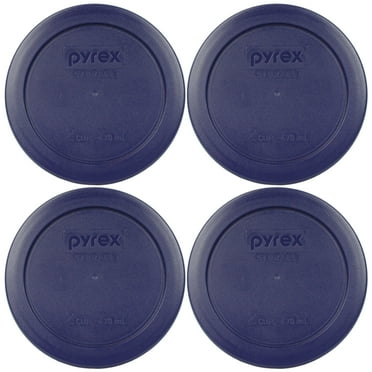 Pyrex Replacement Lid 7200-PC Blue Round Plastic Cover (4-Pack) for Pyrex 7200 2-Cup Bowl (Sold Separately)