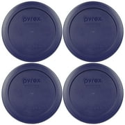 Pyrex Replacement Lid 7200-PC Blue Round Plastic Cover (4-Pack) for Pyrex 7200 2-Cup Bowl (Sold Separately)