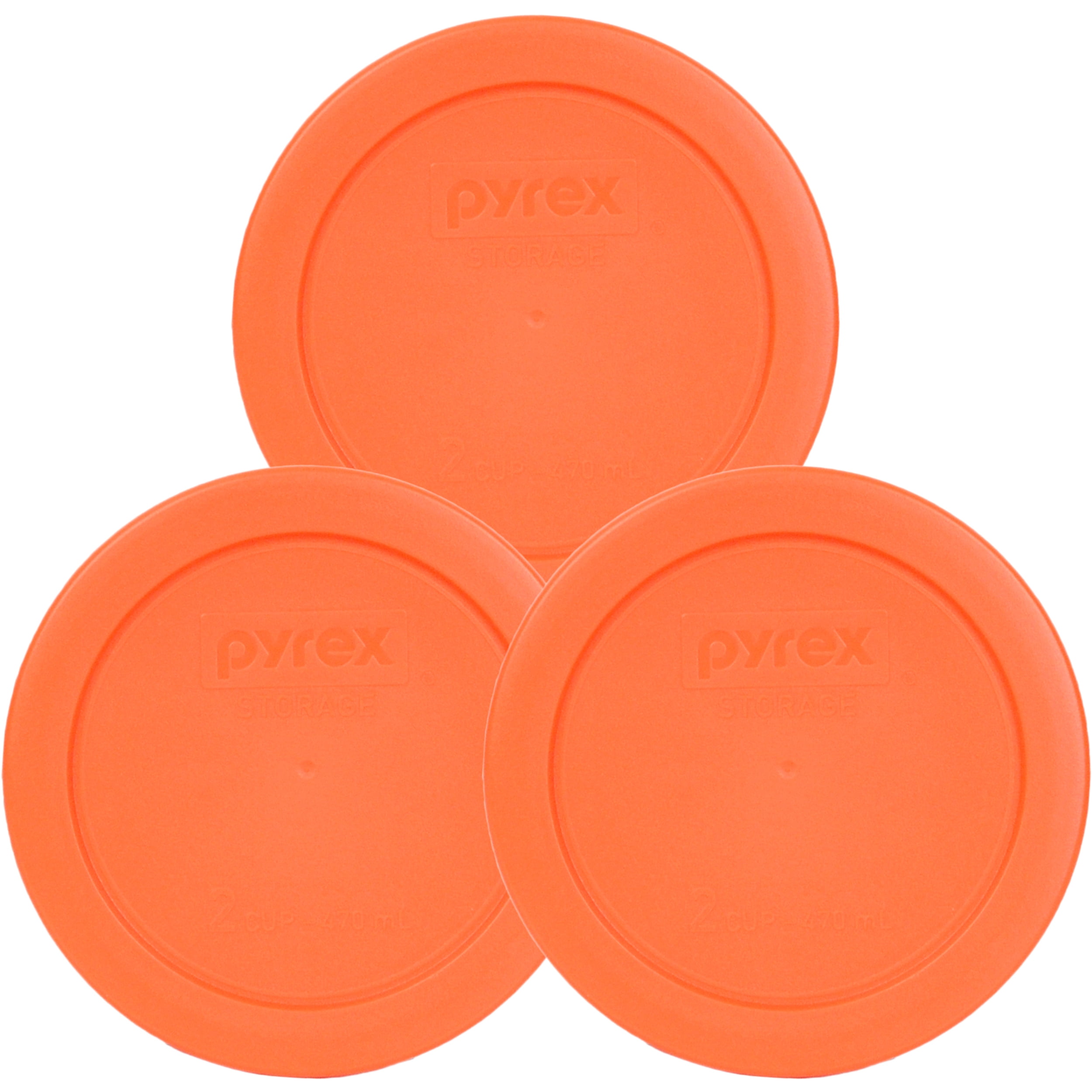 Pyrex Round Storage Containers with Lids - Red, 3 pk - Mariano's