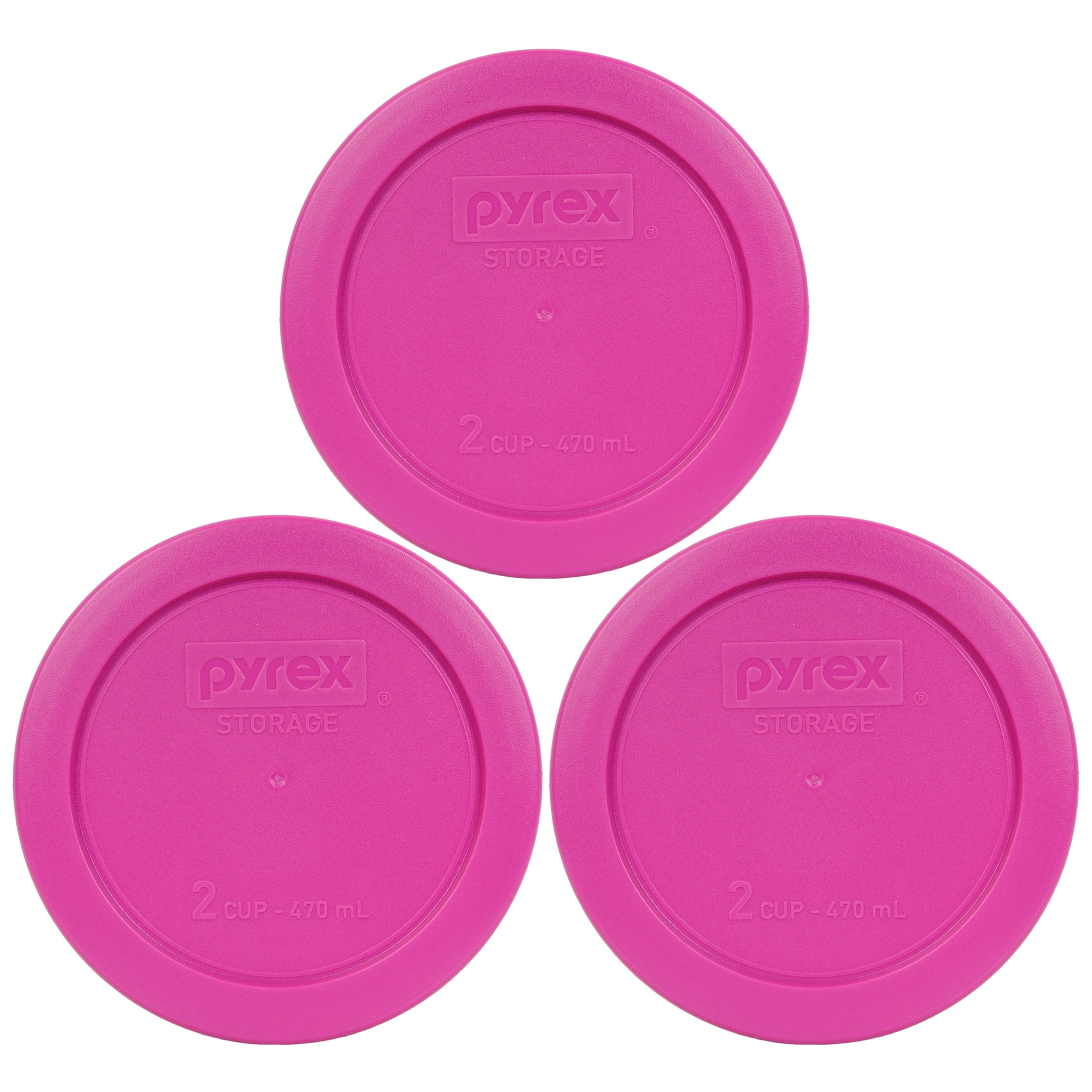 Pyrex 516-RRD-PC 2-Cup Red Measuring Cup Replacement Lid Cover (2-Pack)