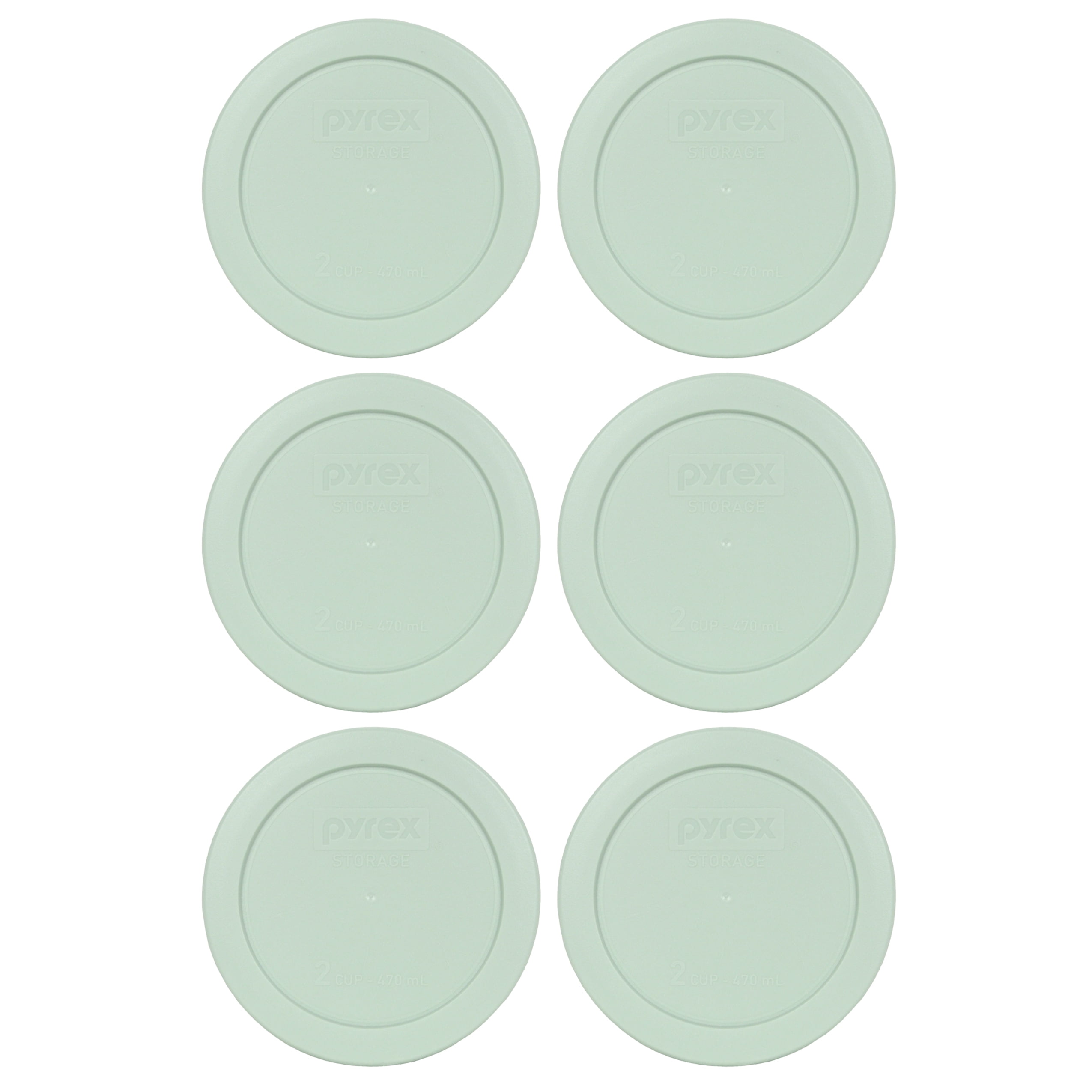 Pyrex Replacement Lid 7200PC Tundra Light Blue Plastic Cover 6Pack