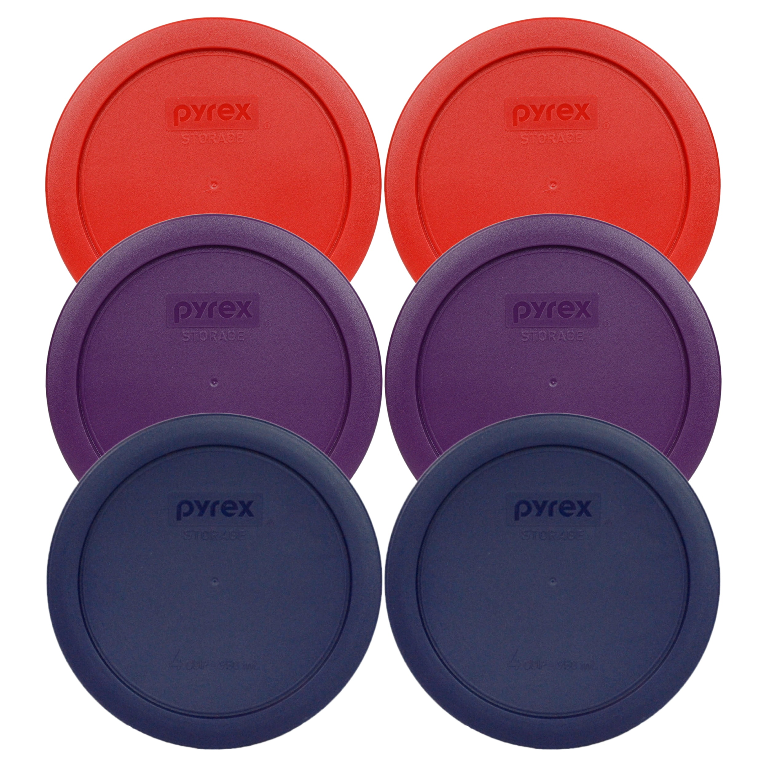 Pyrex (1) 7201 4-Cup Glass Bowl & (1) 7201-PC Sapphire Blue Lid