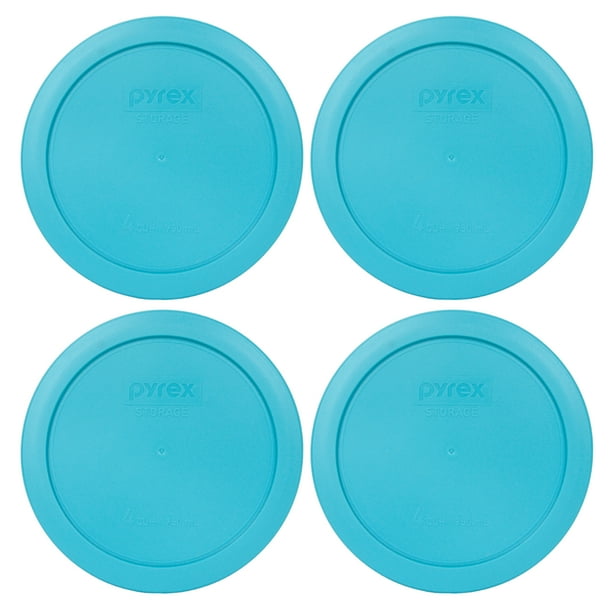 Pyrex Replacement Lid 7201PC 4Cup Surf Blue Plastic Cover 4Pack for