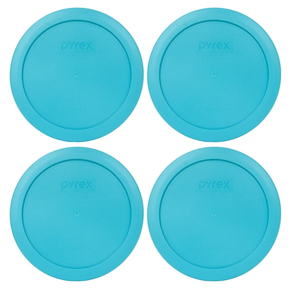 Pyrex Replacement Lid 7201-PC 4-Cup Surf Blue Plastic Cover 4-Pack for Pyrex 7201 Bowl (Sold Separately)