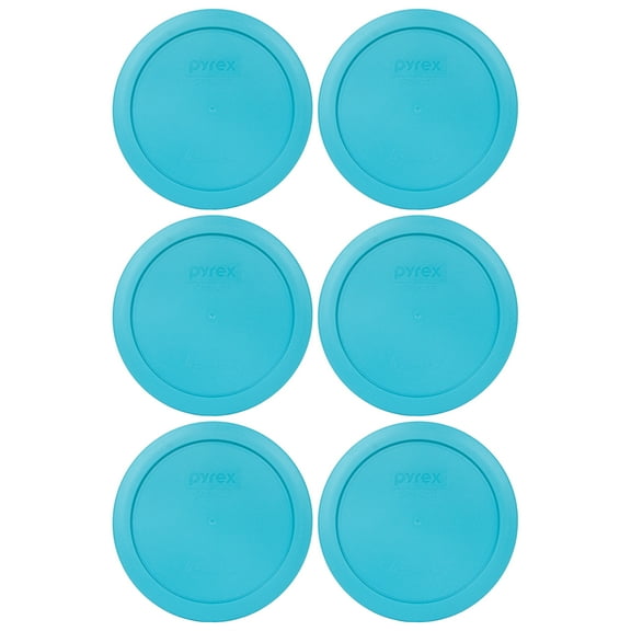 Pyrex Replacement Lid 7201-PC 4-Cup Surf Blue Plastic Cover 6-Pack for Pyrex 7201 Bowl (Sold Separately)