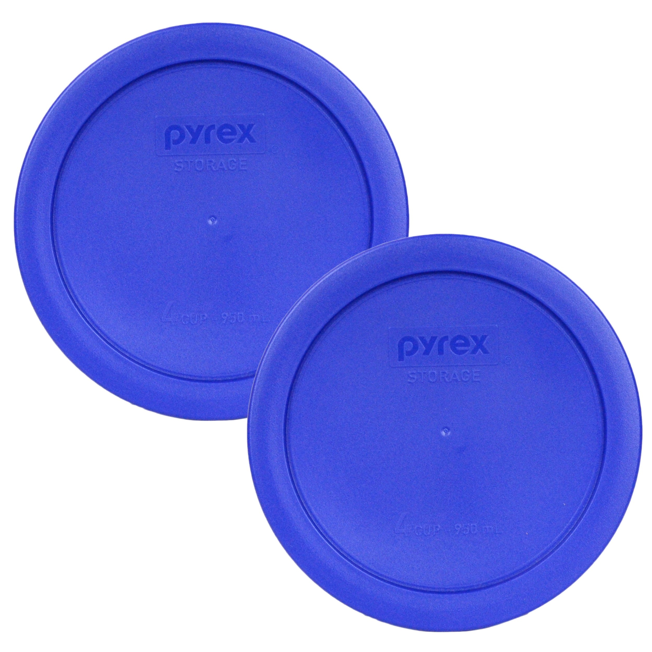 Pyrex Replacement Lid 7201PC Cadet Blue Round Plastic Cover (2Pack