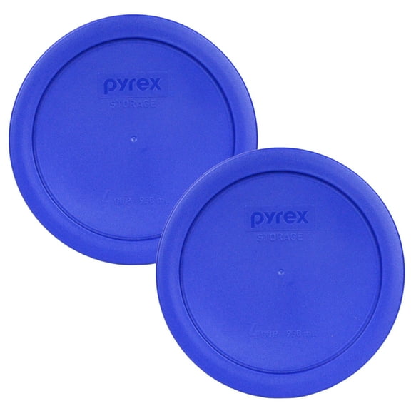 Pyrex Replacement Lid 7201-PC Cadet Blue Round Plastic Cover (2-Pack) for Pyrex 7201 4-Cup Bowl (Sold Separately)