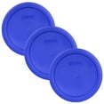 thumbnail image 1 of Pyrex Replacement Lid 7201-PC Cadet Blue Round Plastic Lid (3-Pack), 1 of 2