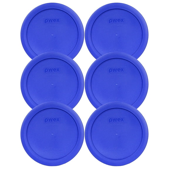 Pyrex Replacement Lid 7201-PC Cobalt Blue Round Plastic Cover (6-Pack) for Pyrex 7201 4-Cup Bowl (Sold Separately)