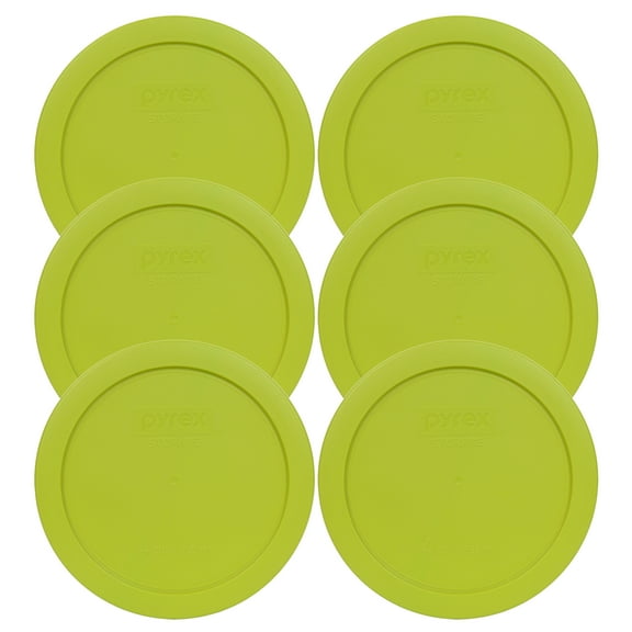 Pyrex Replacement Lid 7201-PC Edamame Green Round Plastic Cover (6-Pack) for Pyrex 7201 4-Cup Bowl (Sold Separately)
