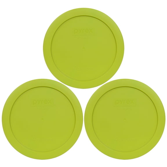 Pyrex Replacement Lid 7201-PC Green Edamame Round Cover (3-Pack) for Pyrex 7201 4-Cup Bowl (Sold Separately)