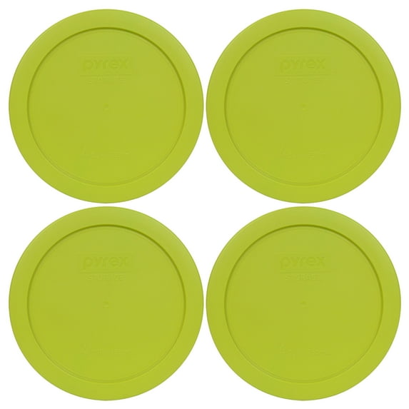 Pyrex Replacement Lid 7201-PC Green Edamame Round Cover (4-Pack) for Pyrex 7201 4-Cup Bowl (Sold Separately)