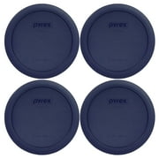 Pyrex Replacement Lid 7201-PC Navy Blue Plastic Cover 4-Pack for Pyrex 7201 4-Cup Bowl Sold Separately